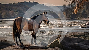 Majestic Equine in the River img 2