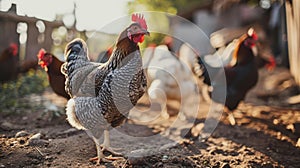 The Majestic Gathering, A Breathtaking Sight of A Flock of Chickens Ruling the Earthly Terrain