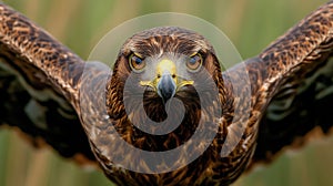 Majestic Golden Eagle in Flight: A Stunning Close-Up