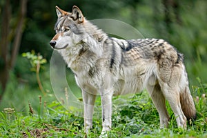 Majestic Gray Wolf in the Wild