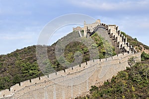 Majestic Great Wall at sunset at Jinshanling, 120 KM northeast from Beijing.