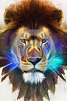 Majestic Guardians: Digital Lion Illustration Showcase