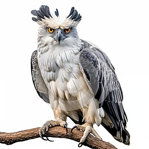 Majestic Harpy Eagle Perched On Branch