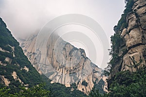 The majestic Huashan mountain in China