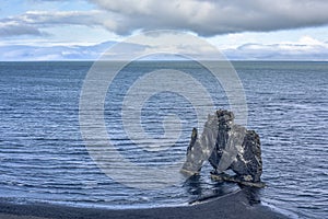 The majestic Hvitserkur Sea Stack - the `Troll of North-West Iceland`, Nordurland vestra, Iceland