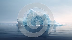 A Majestic Iceberg Floating on the Calm Waters