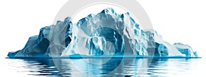 Majestic Iceberg Floating on Calm Waters. Generative ai