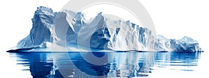 Majestic Iceberg Floating on Calm Waters. Generative ai