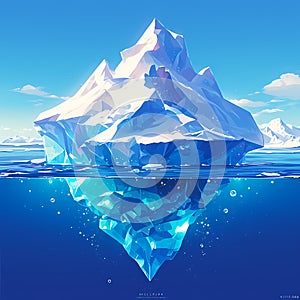 Majestic Iceberg: A Frozen Ocean Sculpture