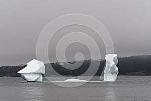 A majestic iceberg near the shore