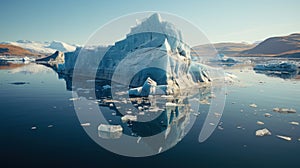 Majestic Icebergs: Aerial Perspective