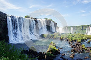 Majestic Iguazu Falls on the border of Brazil, Argentina, and Paraguay photo