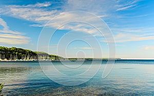 Majestic inviting view on Bruce Peninsula lake Huron, Georgian bay, Niagara escarpment landscape scenery