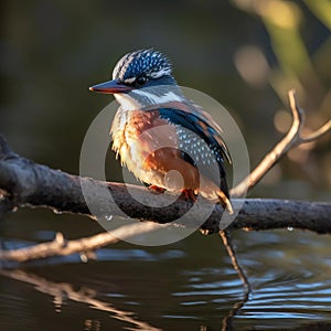 Majestic Kingfisher by the River