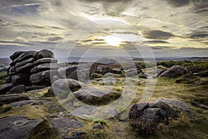 Majestic landscape of Peak District National Park, Derbyshire, Uk