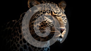 Majestic Leopard: A Powerful Predator in Digital Art. Perfect for Posters and Landing Pages.