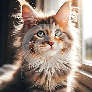 A Tiny Furball Unleashing Endearing Charm in Every Purr. Generative ai for illustrations