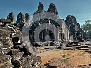Majestic Marvel: Bayon Temple Ancient Charm, Angkor Wat, Siem Reap, Cambodia