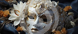 Majestic Masquerade: Elegance and Mystery Behind the Golden Mask.