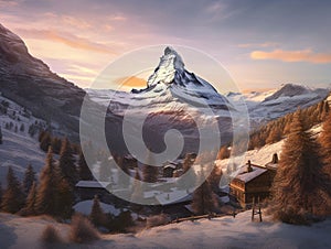 Majestic Matterhorn\'s Alpine Dawn