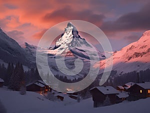 Majestic Matterhorn\'s Alpine Dawn