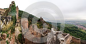 Majestic medieval castle Saint-Ulrich on the top of the hill