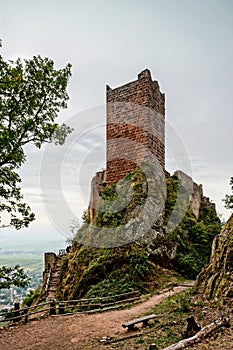 Majestic medieval castle Saint-Ulrich on the top of the hill