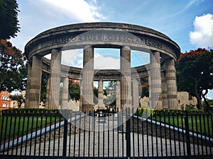 Majestic monument in Guadalajara, Jalisco, Mexico called Rotonda de los Jaliscienses ilustres photo