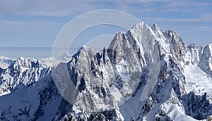 Majestic mountain Aiguille Verte photo