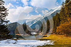 Majestic mountain lake in Fernsteinsee