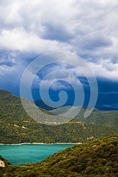 Majestic mountain lake in Georgia.