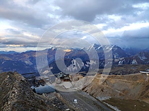 Majestic Mountain Range in a Dreamlike Sky