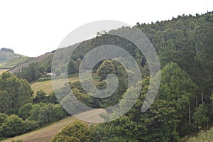 Majestic Mountains Of Galicia Full Of Valleys Pine Forests Meadows And Forests Of Eucalyptus In Rebedul. August 3, 2013. Rebedul,