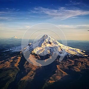 Majestic Mt. Hood from above