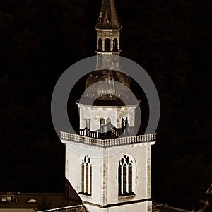 Majestic old church in small french village Andlau