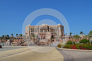 Majestic and Palatial beach front hotel known as Emirates Palace in Abu Dhabi UAE