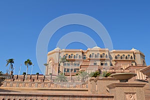 Majestic and Palatial beach front hotel known as Emirates Palace in Abu Dhabi UAE