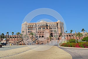 Majestic and Palatial beach front hotel known as Emirates Palace in Abu Dhabi UAE