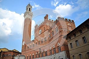 Majestic Palazzo Pubblico on Piazza del Campo in Siena, Tuscany, Italy