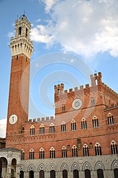 Majestic Palazzo Pubblico on Piazza del Campo in Siena, Tuscany, Italy