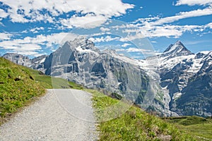 Majestic peaks in Swiss Alps