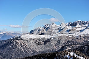 Mountain landscape - inaccessible cliffs of the Dolomites, Italy, Europe. photo