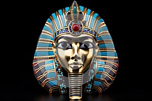 Majestic Pharaoh mask colorful. Generate Ai