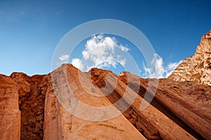 Majestic pillars rocks in the desert