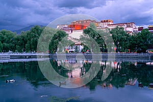 The majestic Potala Palace at night