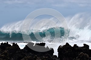 Majestic, power of the surf mat La Preouse Bay on Maui.