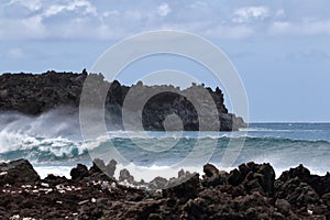 Majestic, power of the surf mat La Preouse Bay on Maui.