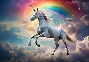 Majestic and Powerful Unicorn in dreamscape setting