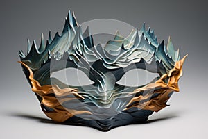 Majestic Reflexion mountains mask light. Generate ai