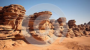 Majestic Rock Formations in NEOM\'s Hisma Desert